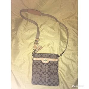 Coach signature cross body purse